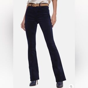 L'AGENCE Stevie Velvet Jeans, Dark Blue, Size 28